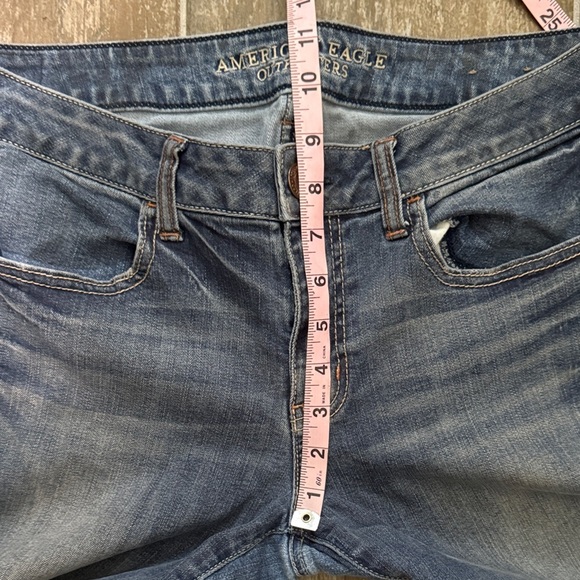 American Eagle Outfitters Dark Blue cut Ankle Jeans - Picture 5 of 9